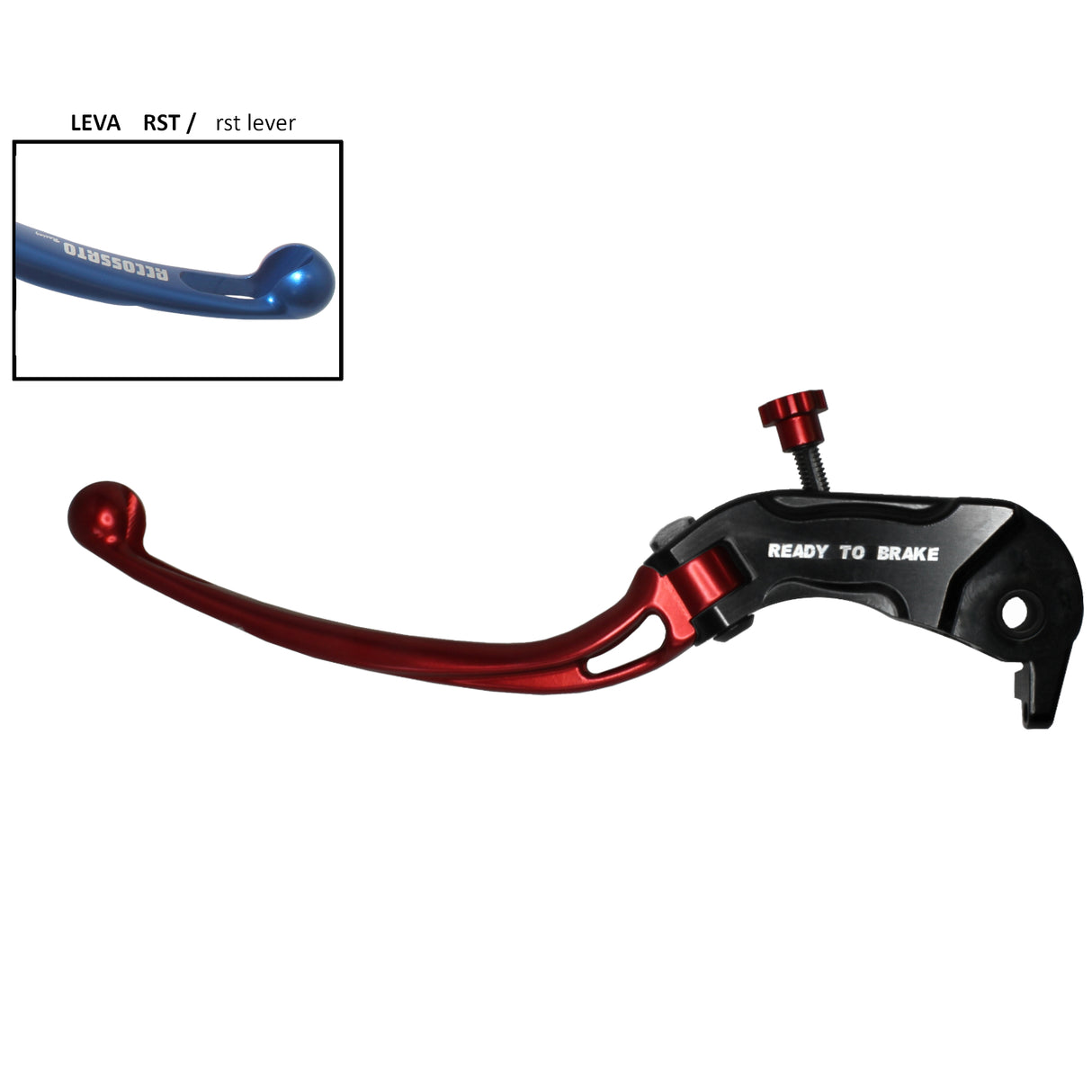 Leva Frizione Snodata in Alluminio per Pompa Frizione Ready To Brake Accossato - Opzioni leva: RST