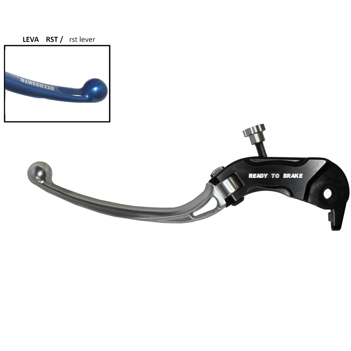 Leva Frizione Snodata in Alluminio per Pompa Frizione Ready To Brake Accossato - Opzioni leva: RST