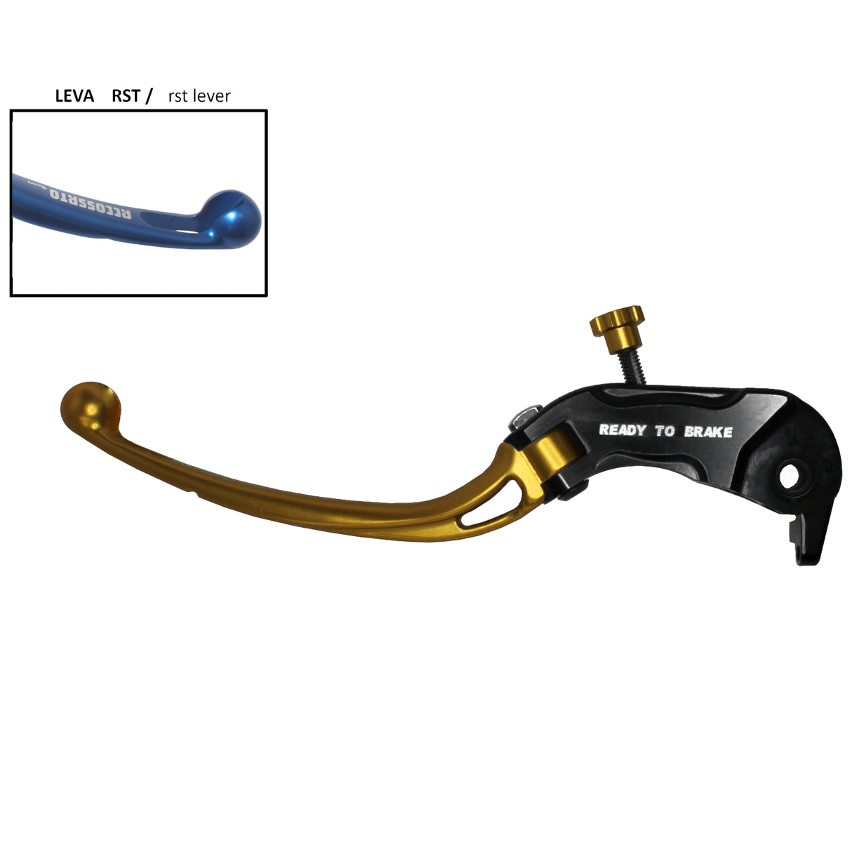 Leva Frizione Snodata in Alluminio per Pompa Frizione Ready To Brake Accossato - Opzioni leva: RST