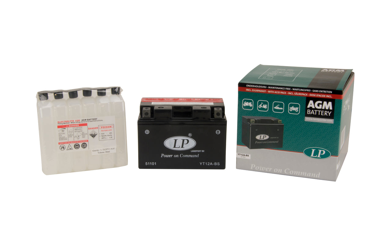 Batteria AGM Con Tecnologia AGM, 12V, Esenti Da Manutenzione, Acid Pack Compreso