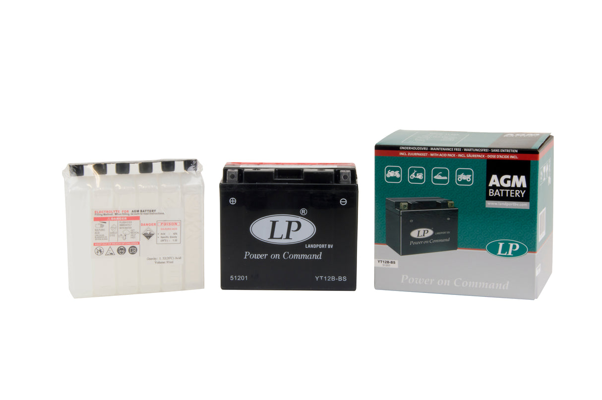 Batteria AGM Con Tecnologia AGM, 12V, Esenti Da Manutenzione, Acid Pack Compreso