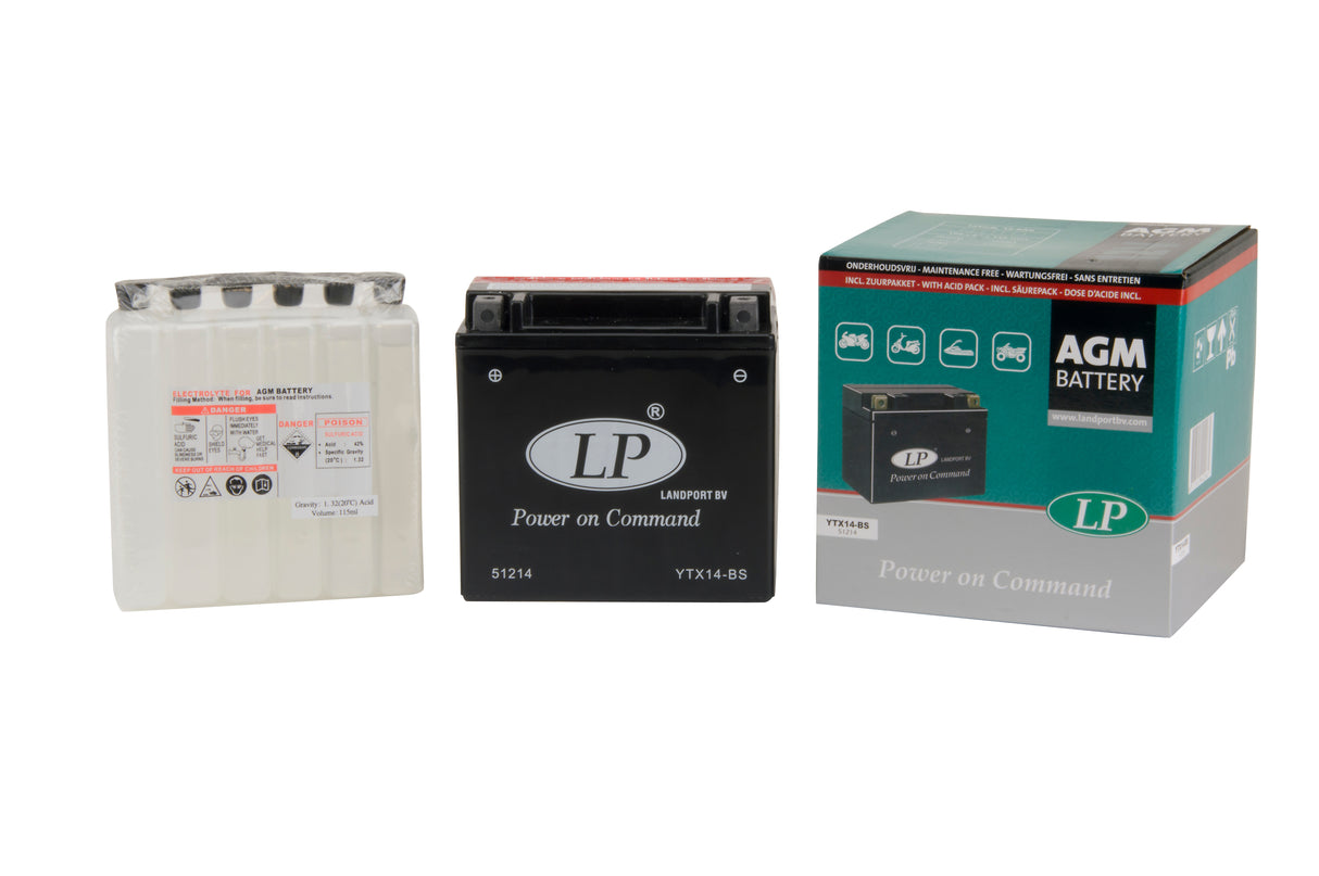 Batteria AGM Con Tecnologia AGM, 12V, Esenti Da Manutenzione, Acid Pack Compreso