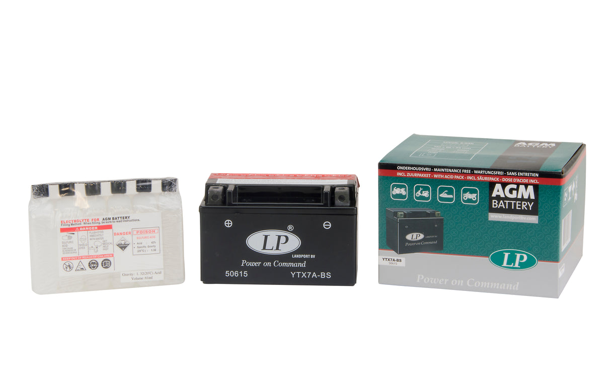 Batteria AGM Con Tecnologia AGM, 12V, Esenti Da Manutenzione, Acid Pack Compreso