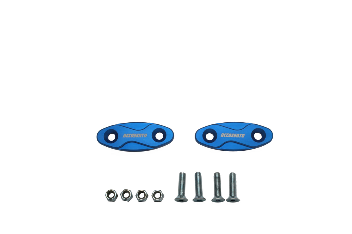 Tappi specchietti Accossato, ricavati in alluminio CNC e anodizzati in vari colori.. La confezione contiene 02 articoli