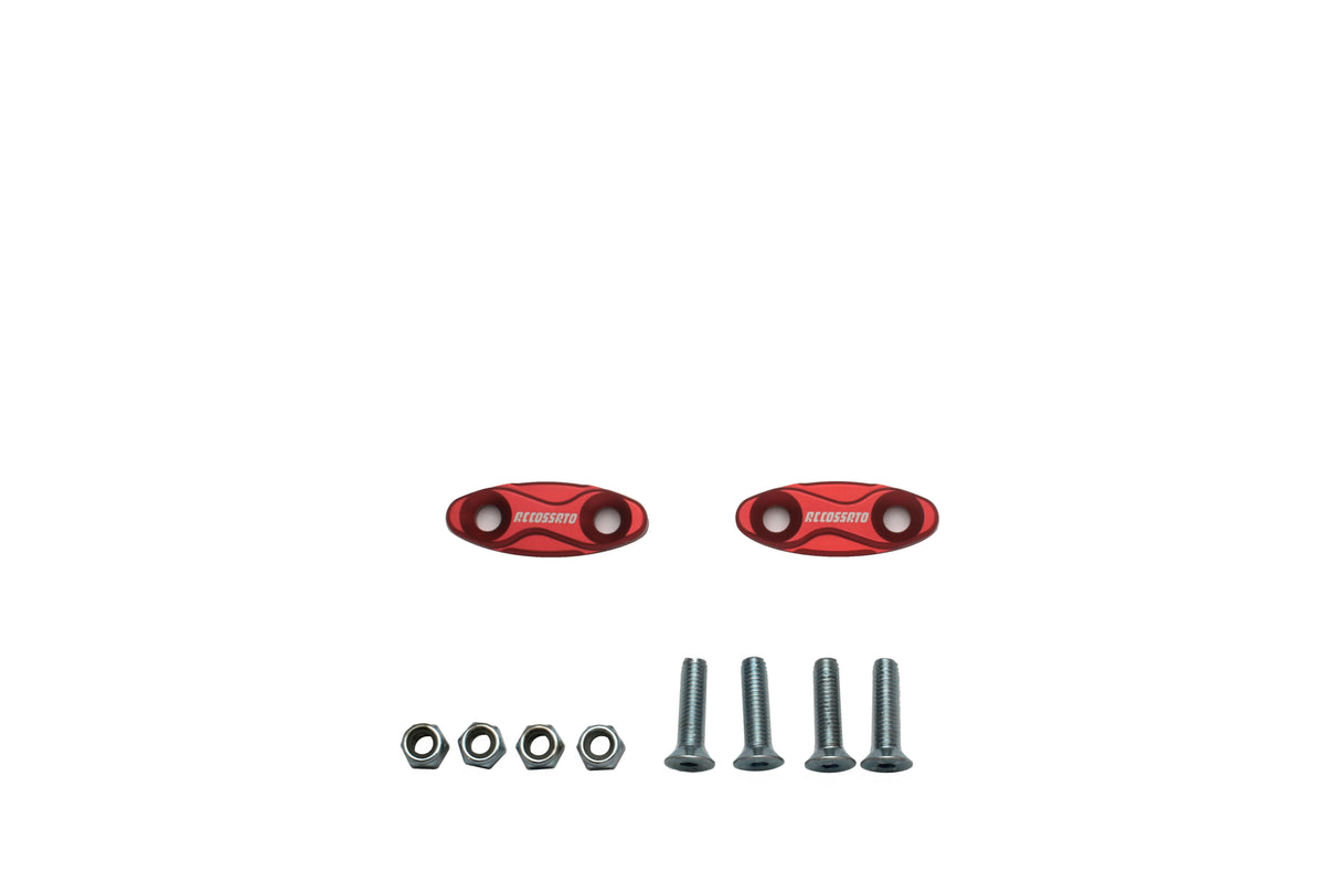 Tappi specchietti Accossato, ricavati in alluminio CNC e anodizzati in vari colori.. La confezione contiene 02 articoli