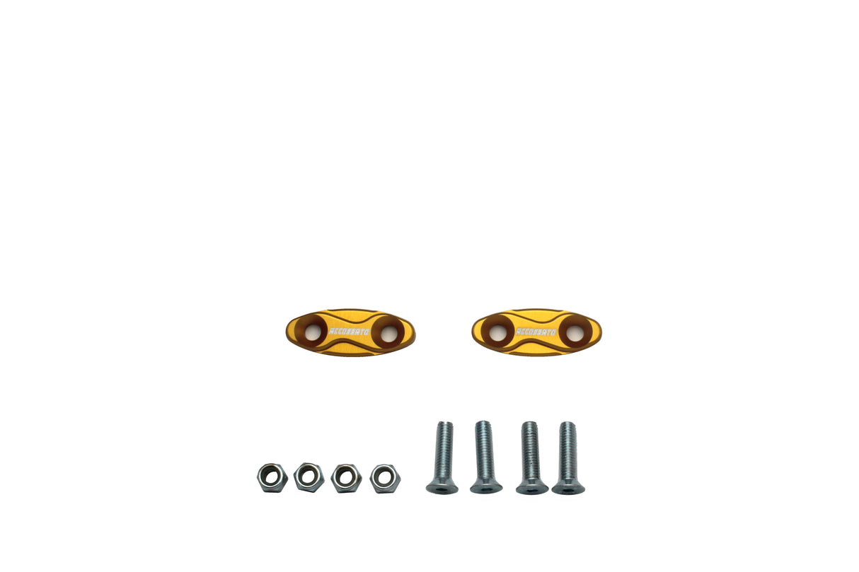 Tappi specchietti Accossato, ricavati in alluminio CNC e anodizzati in vari colori.. La confezione contiene 02 articoli