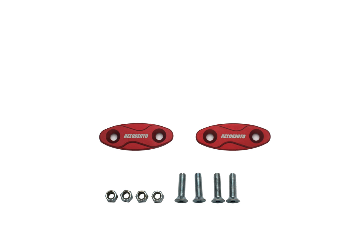 Tappi specchietti Accossato, ricavati in alluminio CNC e anodizzati in vari colori.. La confezione contiene 02 articoli