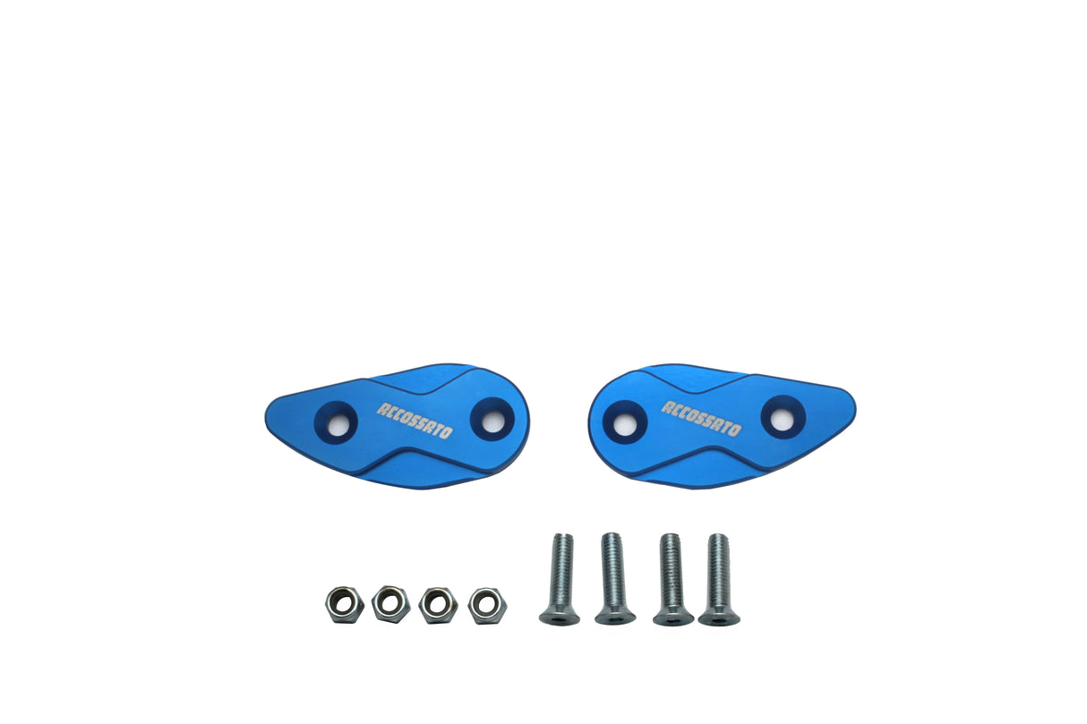 Tappi specchietti Accossato, ricavati in alluminio CNC e anodizzati in vari colori.. La confezione contiene 02 articoli