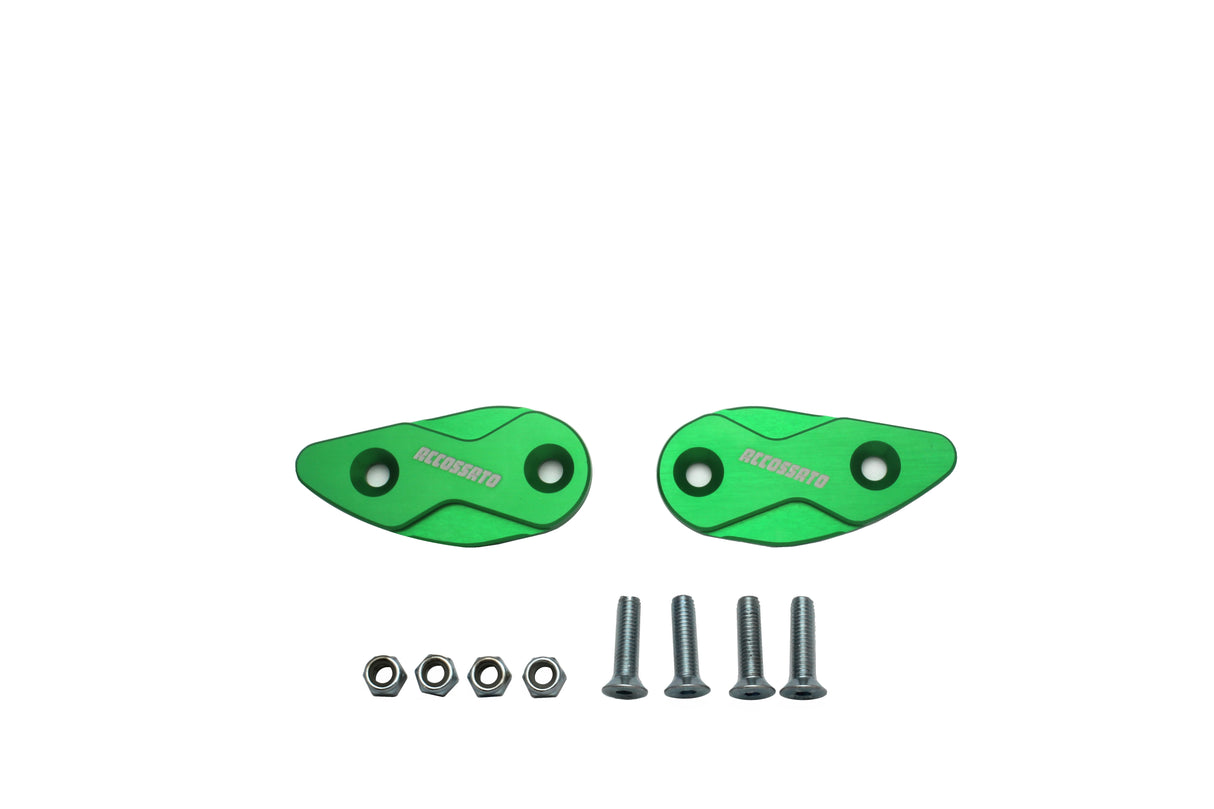 Tappi specchietti Accossato, ricavati in alluminio CNC e anodizzati in vari colori.. La confezione contiene 02 articoli