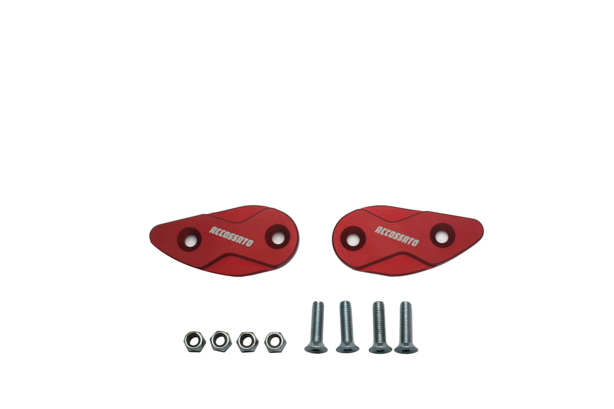 Tappi specchietti Accossato, ricavati in alluminio CNC e anodizzati in vari colori.. La confezione contiene 02 articoli