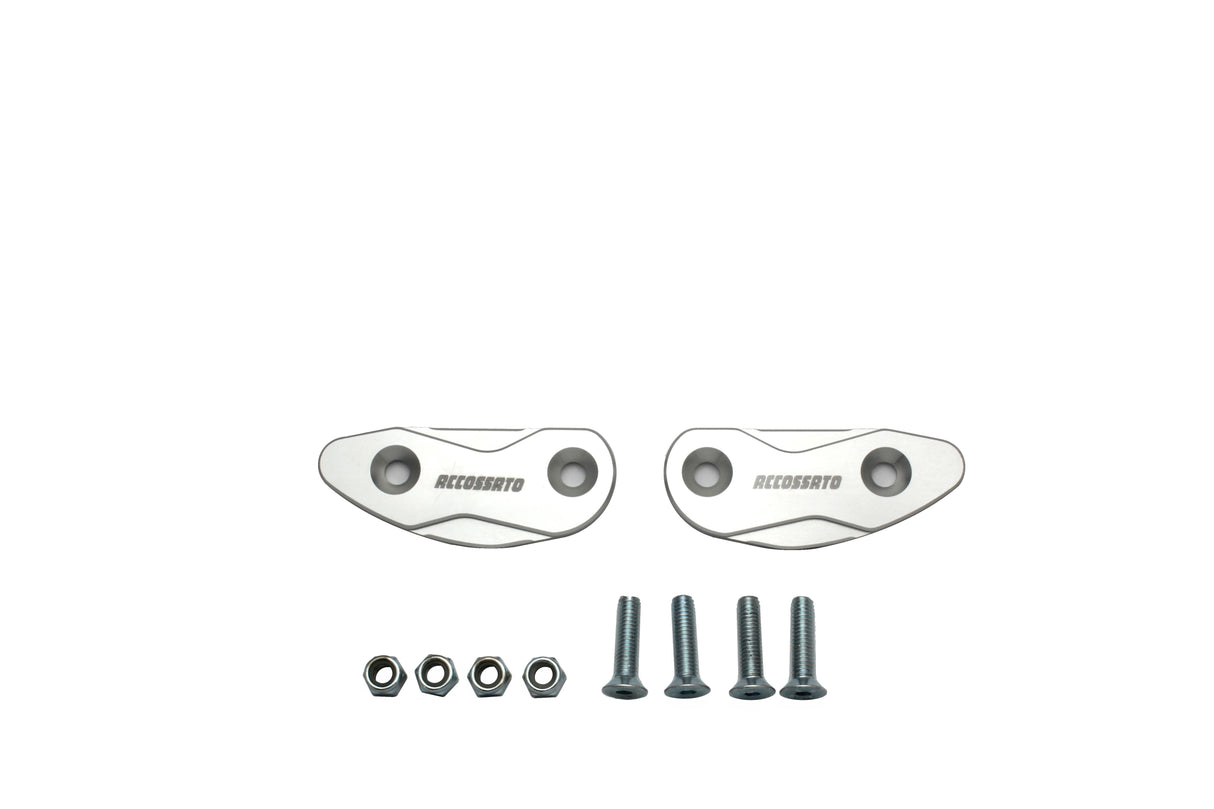 Tappi specchietti Accossato, ricavati in alluminio CNC e anodizzati in vari colori.. La confezione contiene 02 articoli