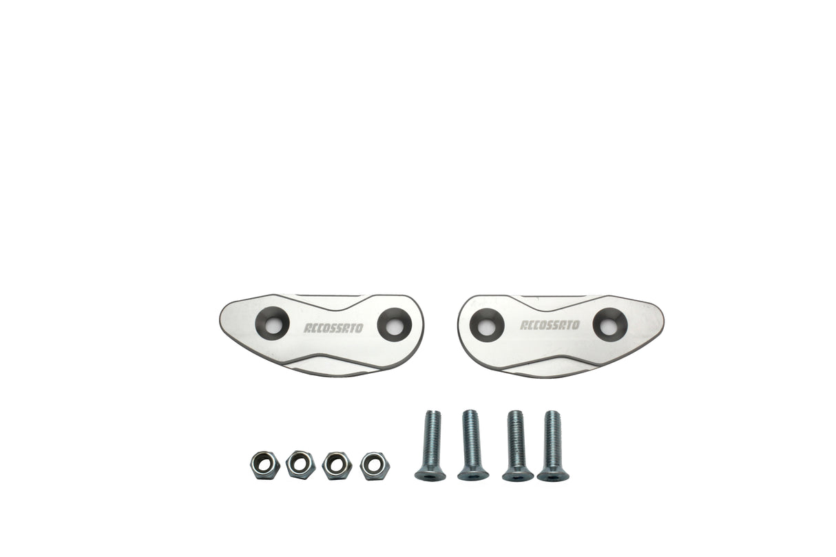 Tappi specchietti Accossato, ricavati in alluminio CNC e anodizzati in vari colori.. La confezione contiene 02 articoli