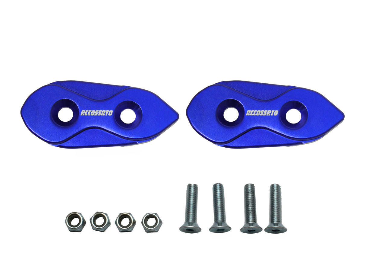 Tappi specchietti Accossato, ricavati in alluminio CNC e anodizzati in vari colori.. La confezione contiene 02 articoli