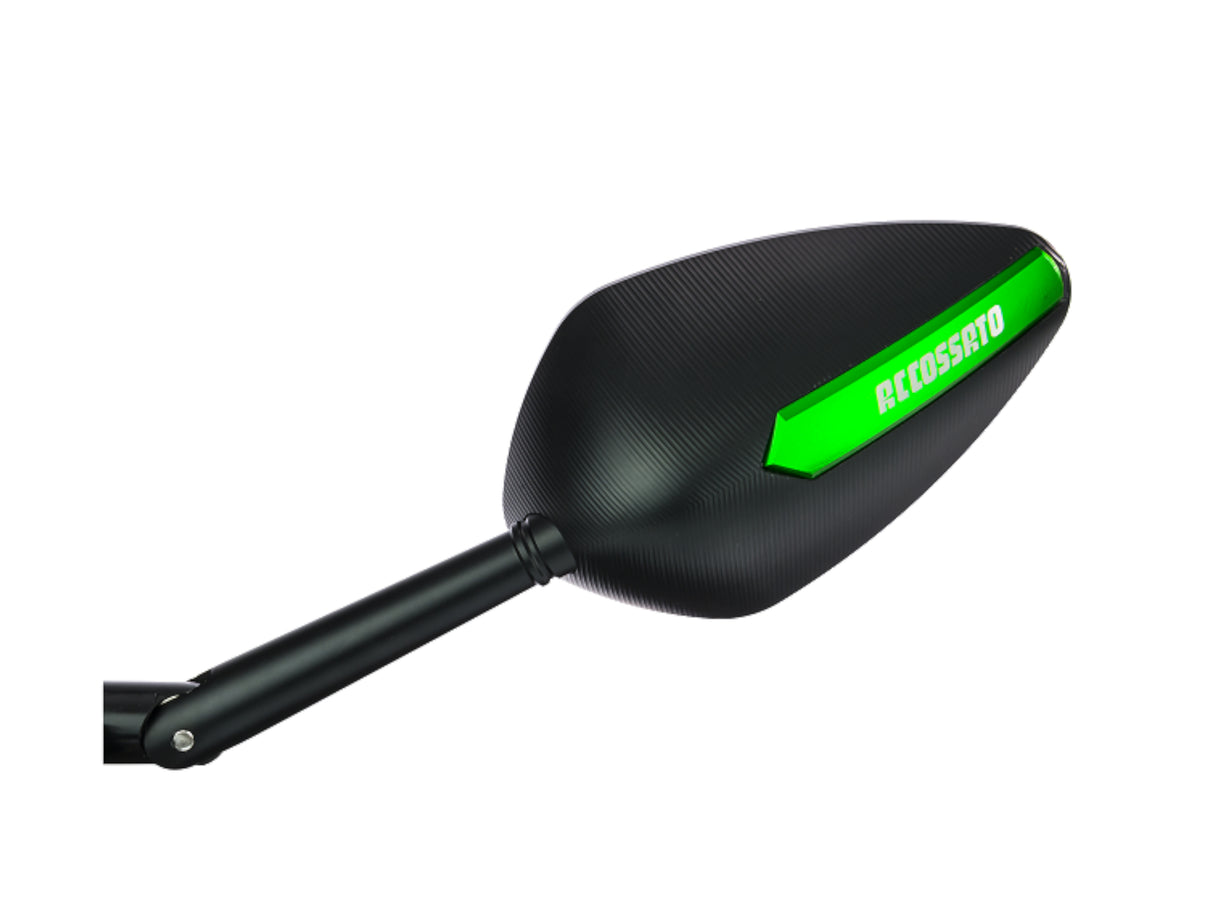 Coppia Di Specchietti retrovisori con inserti colorati ricavati CNC