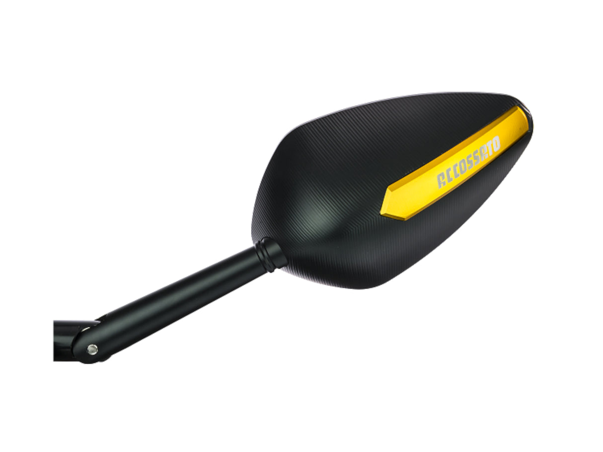 Coppia Di Specchietti retrovisori con inserti colorati ricavati CNC