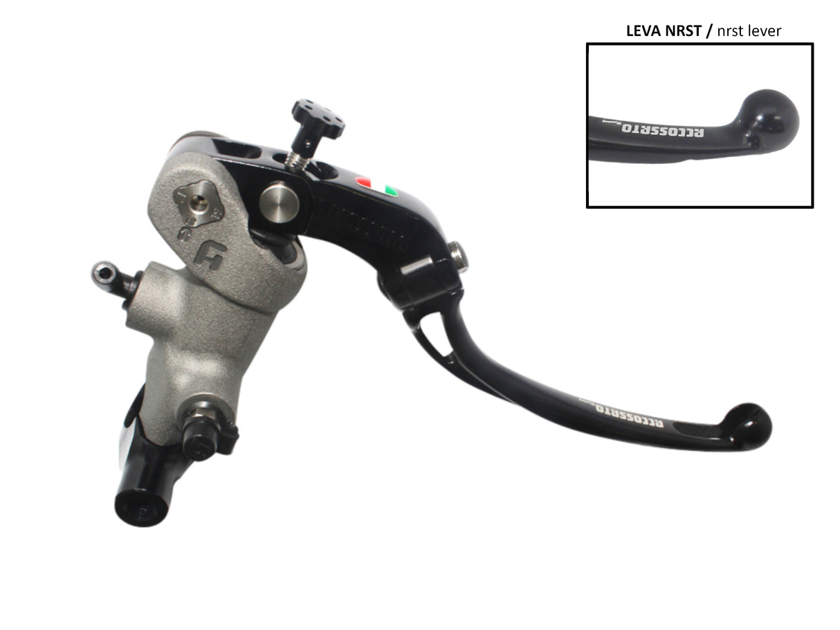 Pompa Freno Radiale Accossato PRS 19x17-18-19 Con Leva Snodata, Per Manubri Diametro 25,4 mm