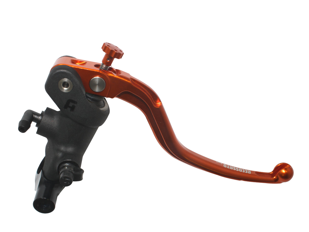 Pompa Freno Radiale Accossato 19x18 Con Corpo Pompa Anodizzato Nero E Leva Fissa Colorata, Per Manubri Diametro 25,4 mm