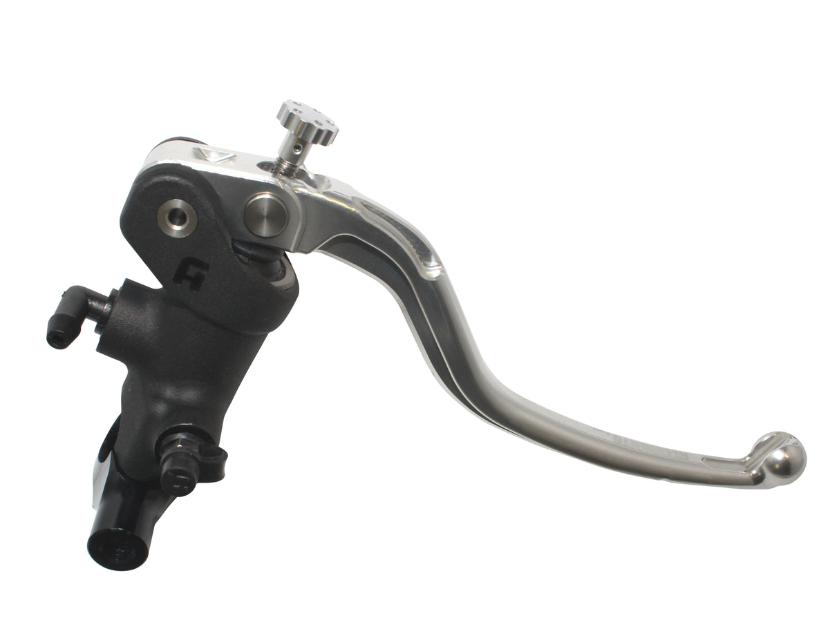 Pompa Freno Radiale Accossato 19x18 Con Corpo Pompa Anodizzato Nero E Leva Fissa Colorata, Per Manubri Diametro 25,4 mm