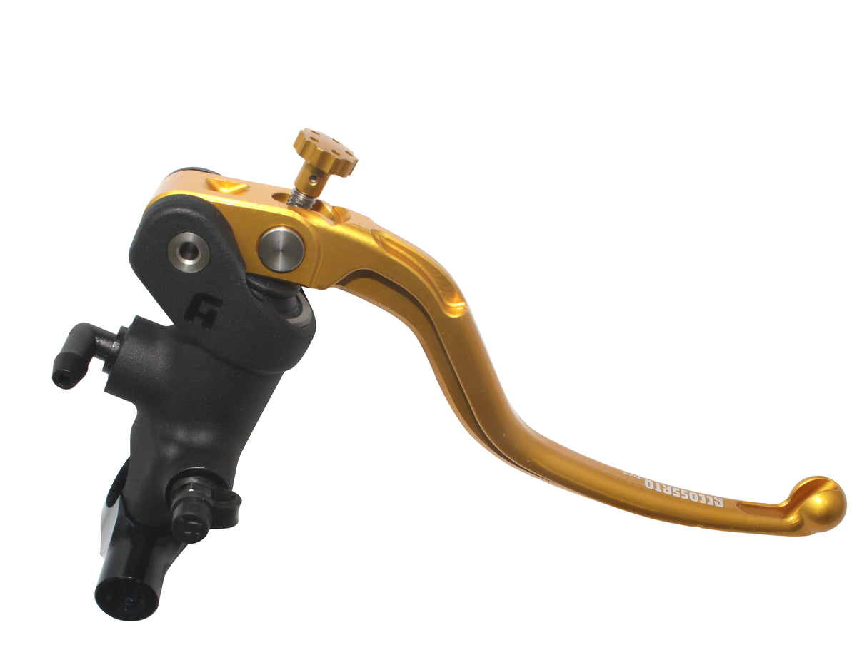 Pompa Freno Radiale Accossato 19x18 Con Corpo Pompa Anodizzato Nero E Leva Fissa Colorata, Per Manubri Diametro 25,4 mm