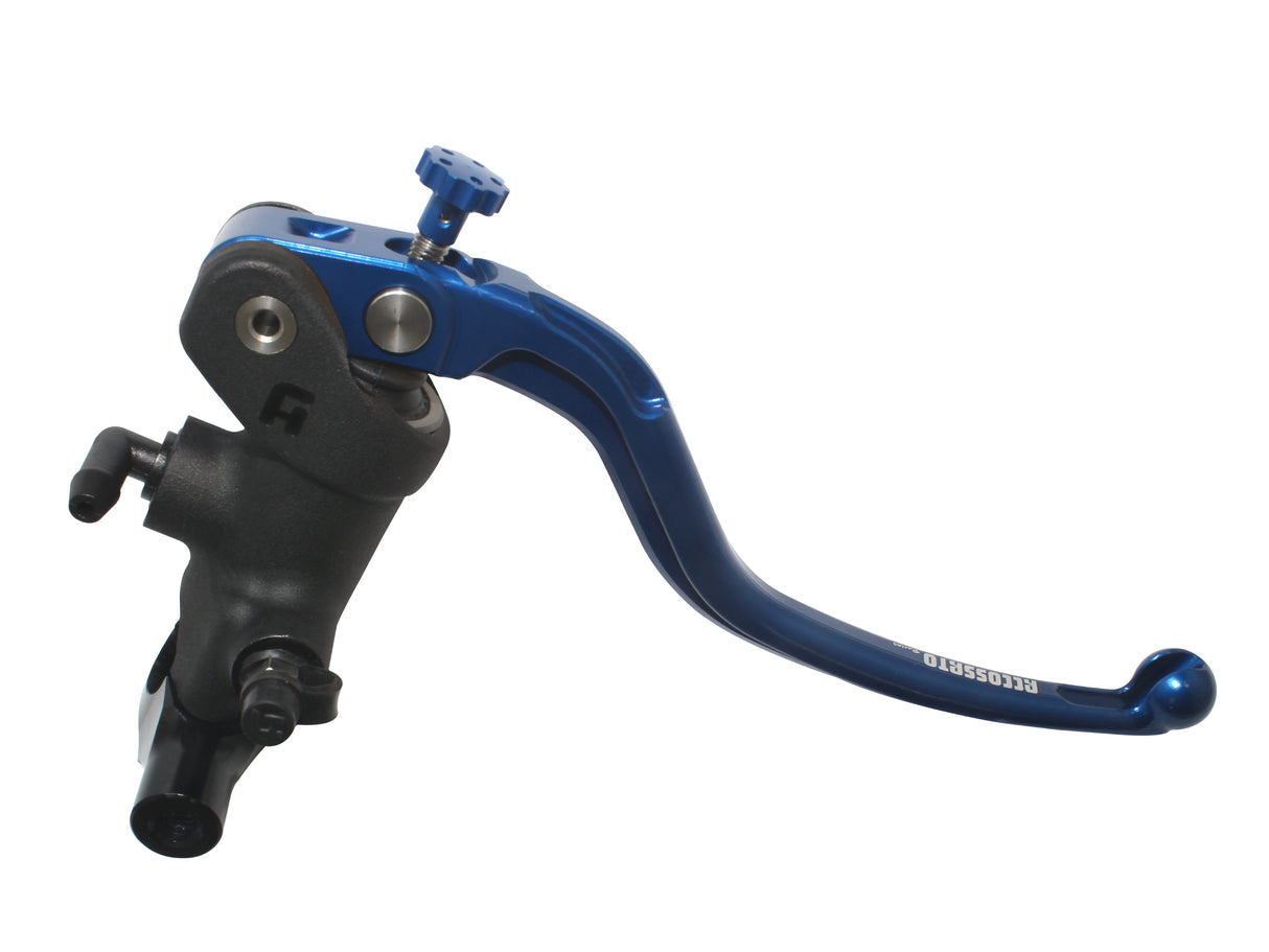 Pompa Freno Radiale Accossato 19x19 Con Corpo Pompa Anodizzato Nero E Leva Fissa Colorata, Per Manubri Diametro 25,4 mm