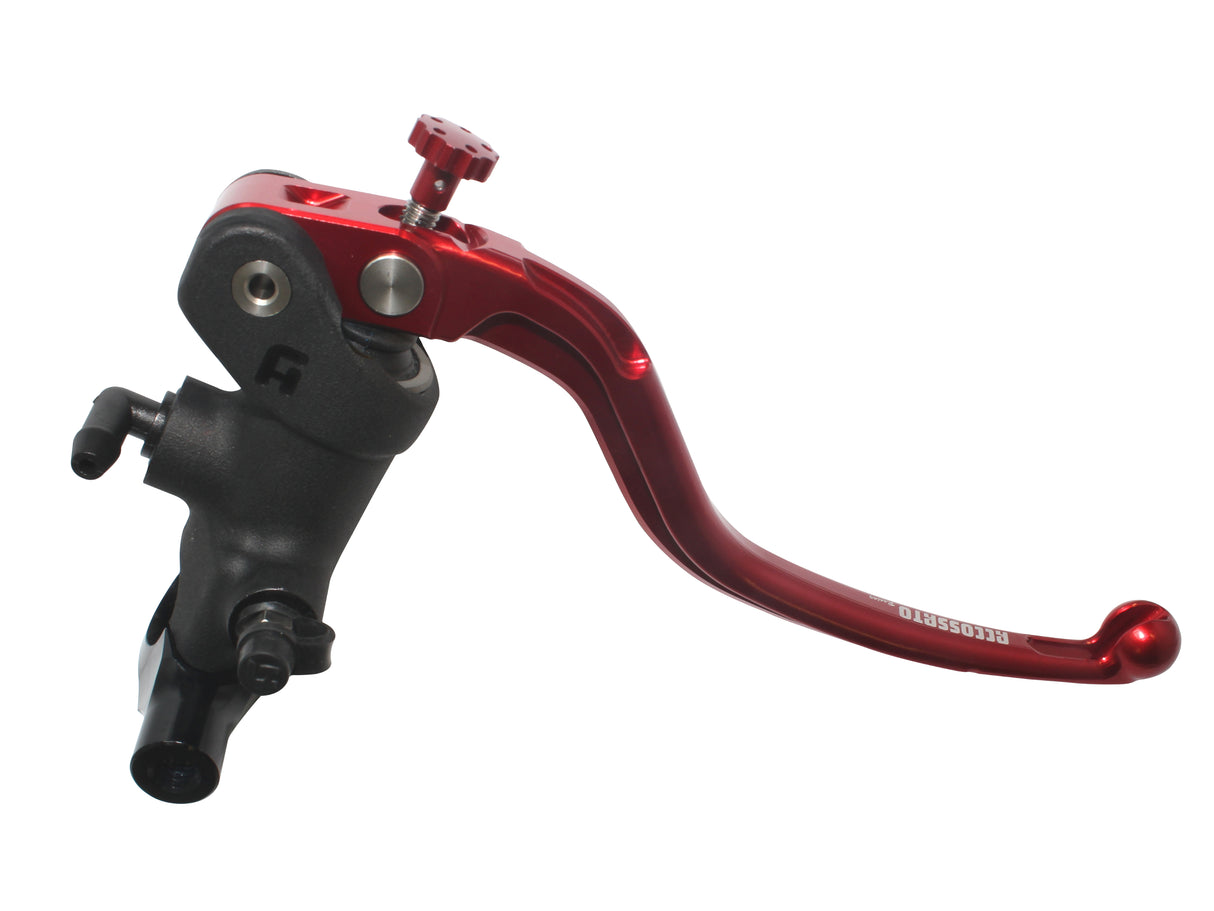 Pompa Freno Radiale Accossato 19x19 Con Corpo Pompa Anodizzato Nero E Leva Fissa Colorata, Per Manubri Diametro 25,4 mm