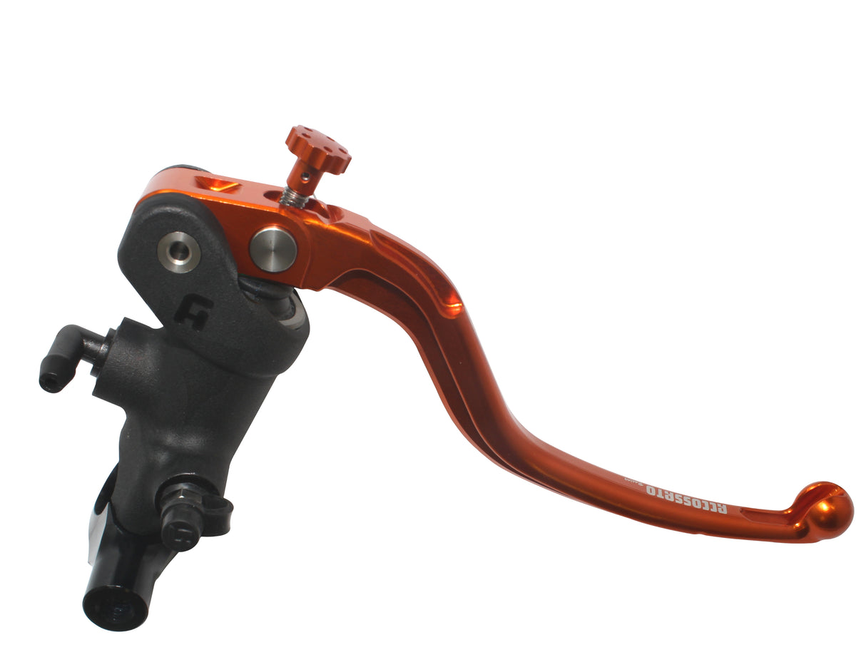 Pompa Freno Radiale Accossato 19x20 Con Corpo Pompa Anodizzato Nero E Leva Fissa Colorata, Per Manubri Diametro 25,4 mm