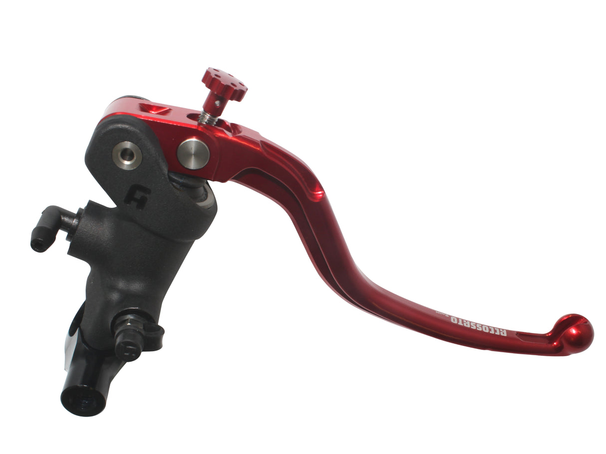 Pompa Freno Radiale Accossato 19x20 Con Corpo Pompa Anodizzato Nero E Leva Fissa Colorata, Per Manubri Diametro 25,4 mm