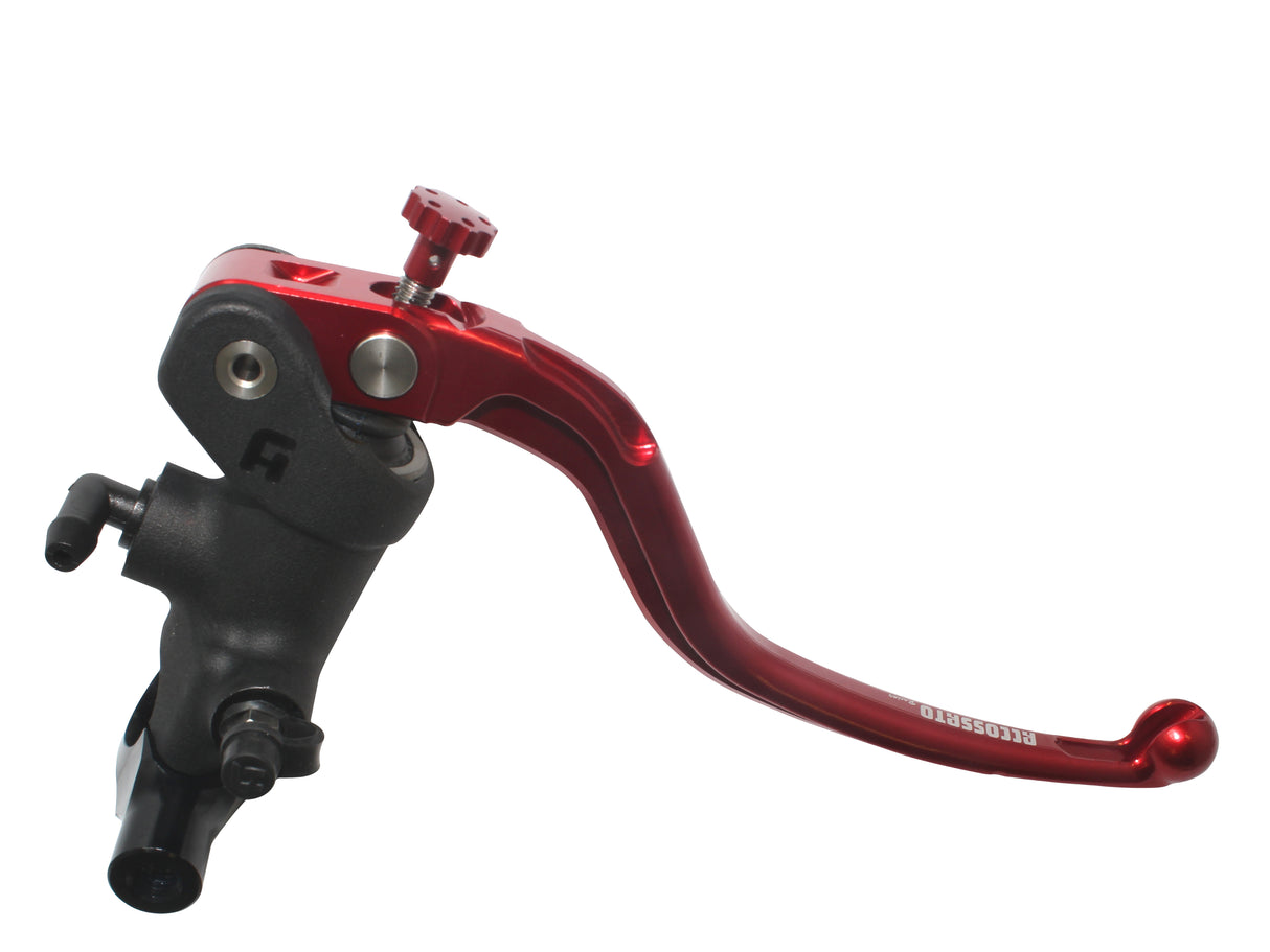 Pompa Freno Radiale Accossato 19x20 Con Corpo Pompa Anodizzato Nero E Leva Fissa Colorata, Per Manubri Diametro 25,4 mm