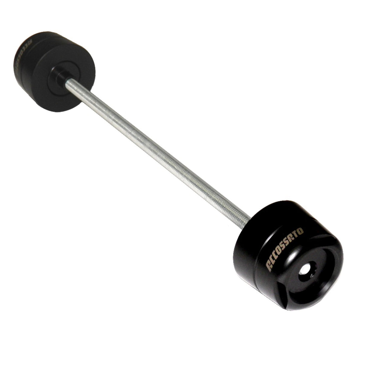 Protezione forcella anteriore Accossato per Moto, realizzato in alluminio e pvc. La confezione contiene 02 articoli