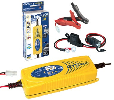 Cargador de batería automático Gys Hf 12 V 0,8/3,8 A para baterías de todo tipo, desde 1,2 hasta 60 Ah