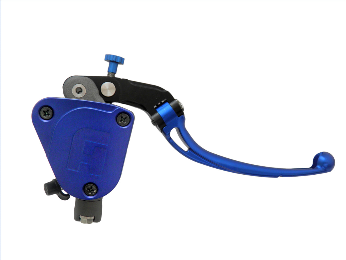 Pompa Freno Radiale Accossato 19x18 Con Vaschetta Integrata E Leva Snodata Colorata (Pomello+Leva)