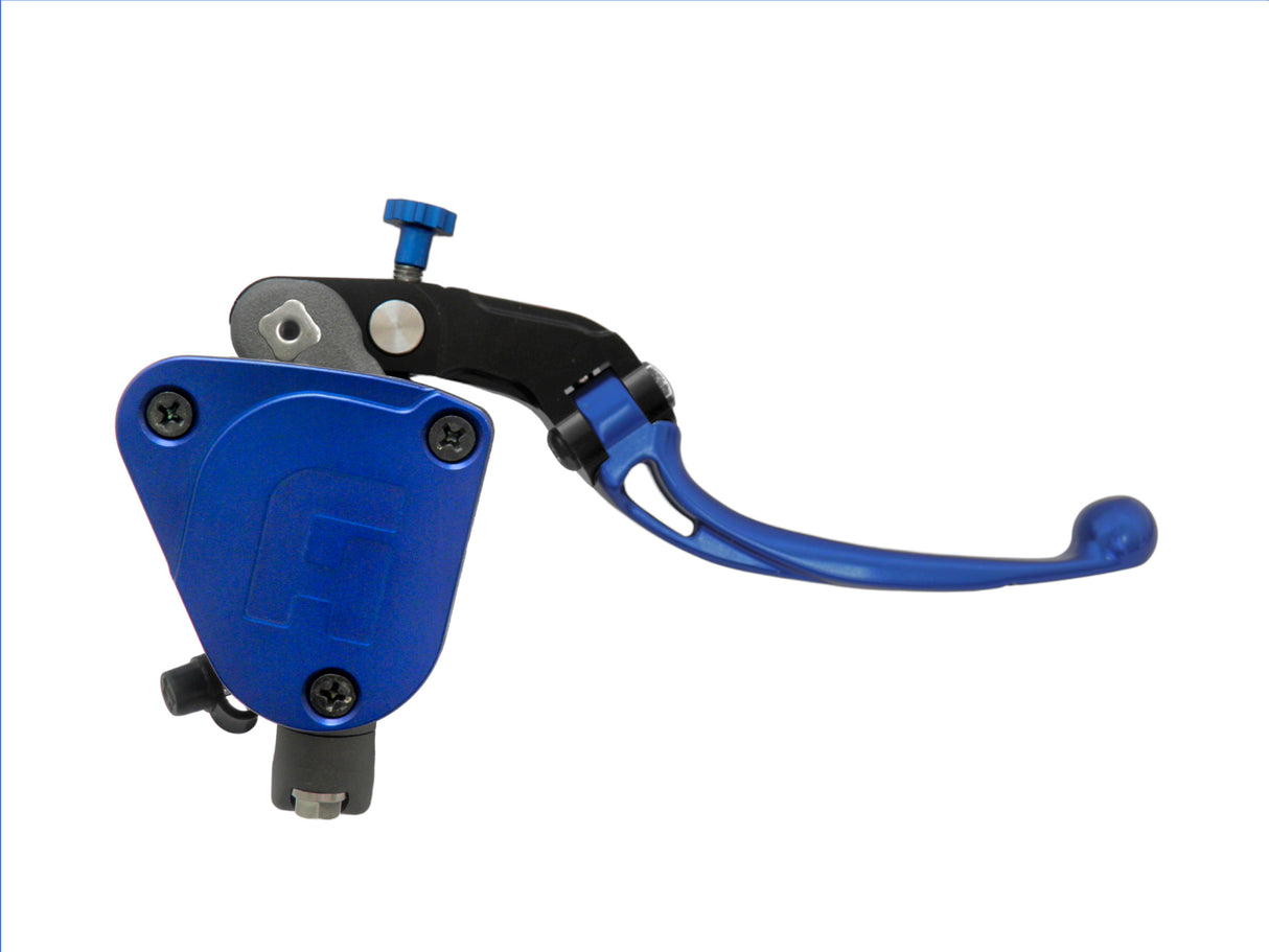 Pompa Freno Radiale Accossato PRS 19x17-18-19 Con Vaschetta Integrata E Leva Snodata Colorata (Pomello+Leva)