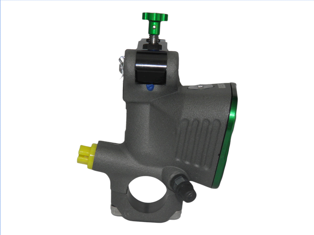 Pompa Freno Radiale Accossato PRS 19x17-18-19 Con Vaschetta Integrata E Leva Snodata Colorata (Pomello+Leva)