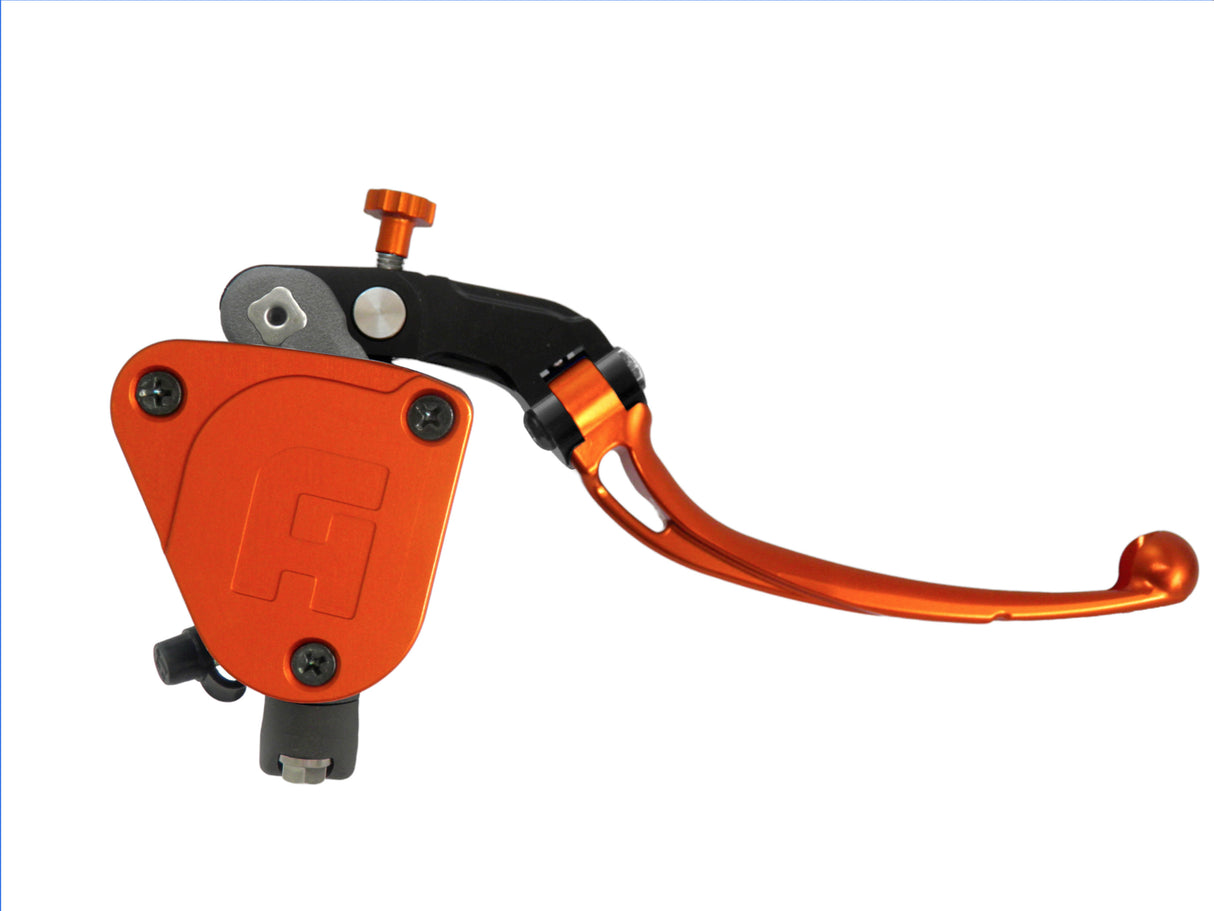 Pompa Freno Radiale Accossato PRS 19x17-18-19 Con Vaschetta Integrata E Leva Snodata Colorata (Pomello+Leva)