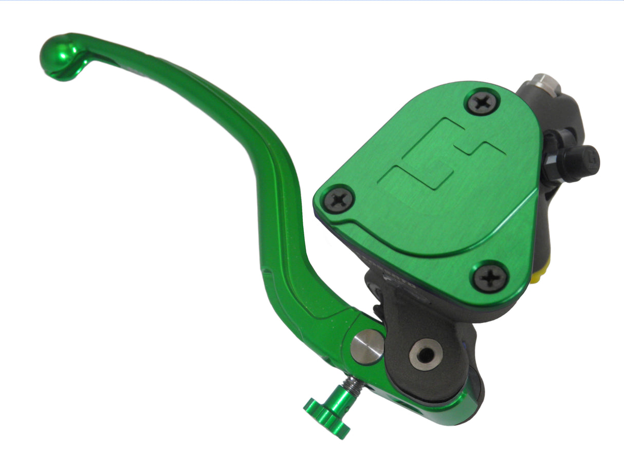 Pompa Freno Radiale Accossato 19x18 Con Vaschetta Integrata E Leva Fissa Colorata (Pomello+Leva)