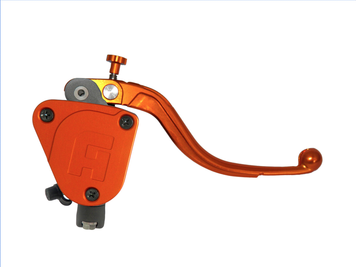 Pompa Freno Radiale Accossato 19x18 Con Vaschetta Integrata E Leva Fissa Colorata (Pomello+Leva)