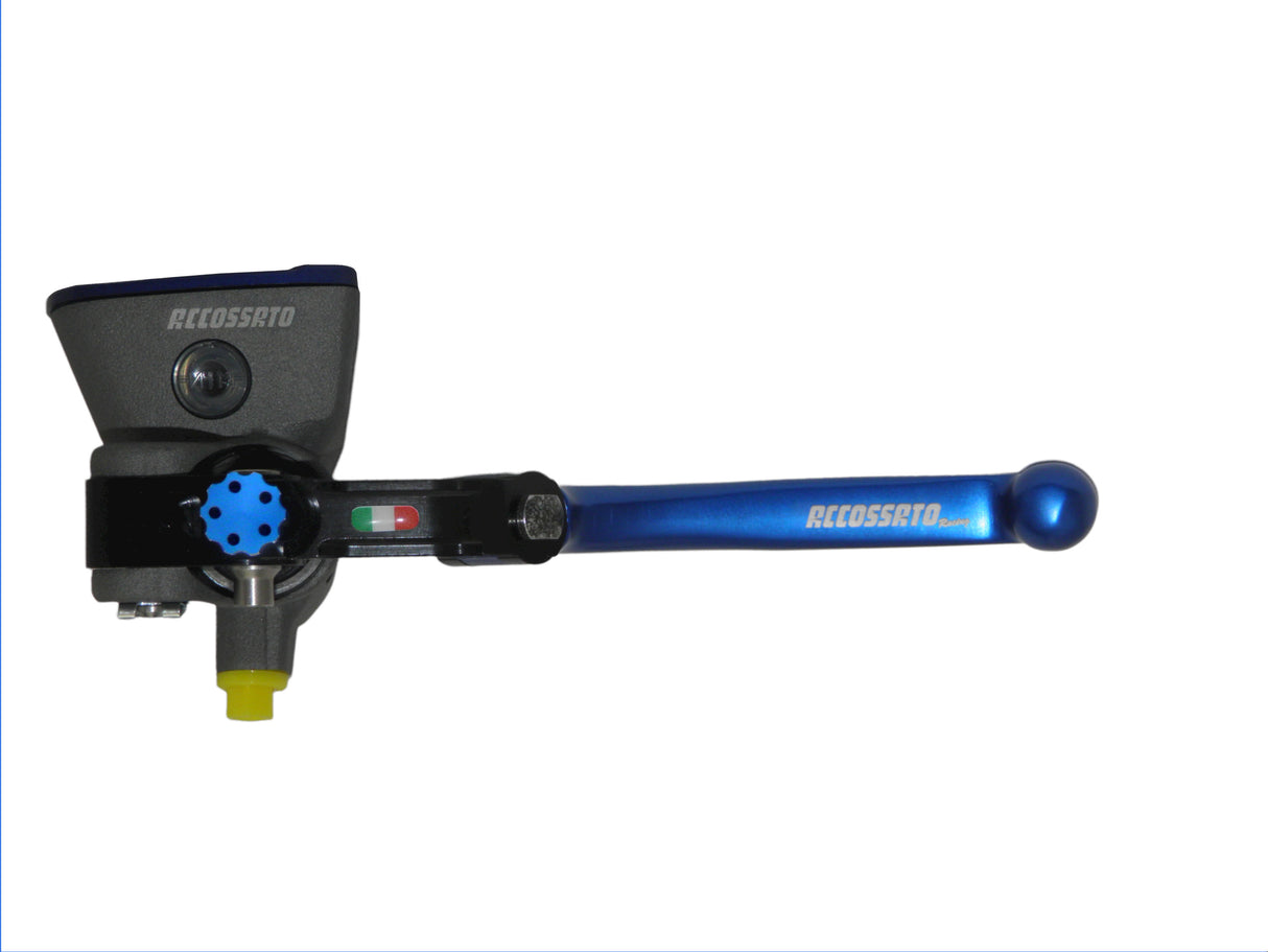 Pompa Frizione Radiale Accossato PRS 16x15-16-17 Con Vaschetta Integrata E Leva Snodata Colorata (Pomello+Leva)