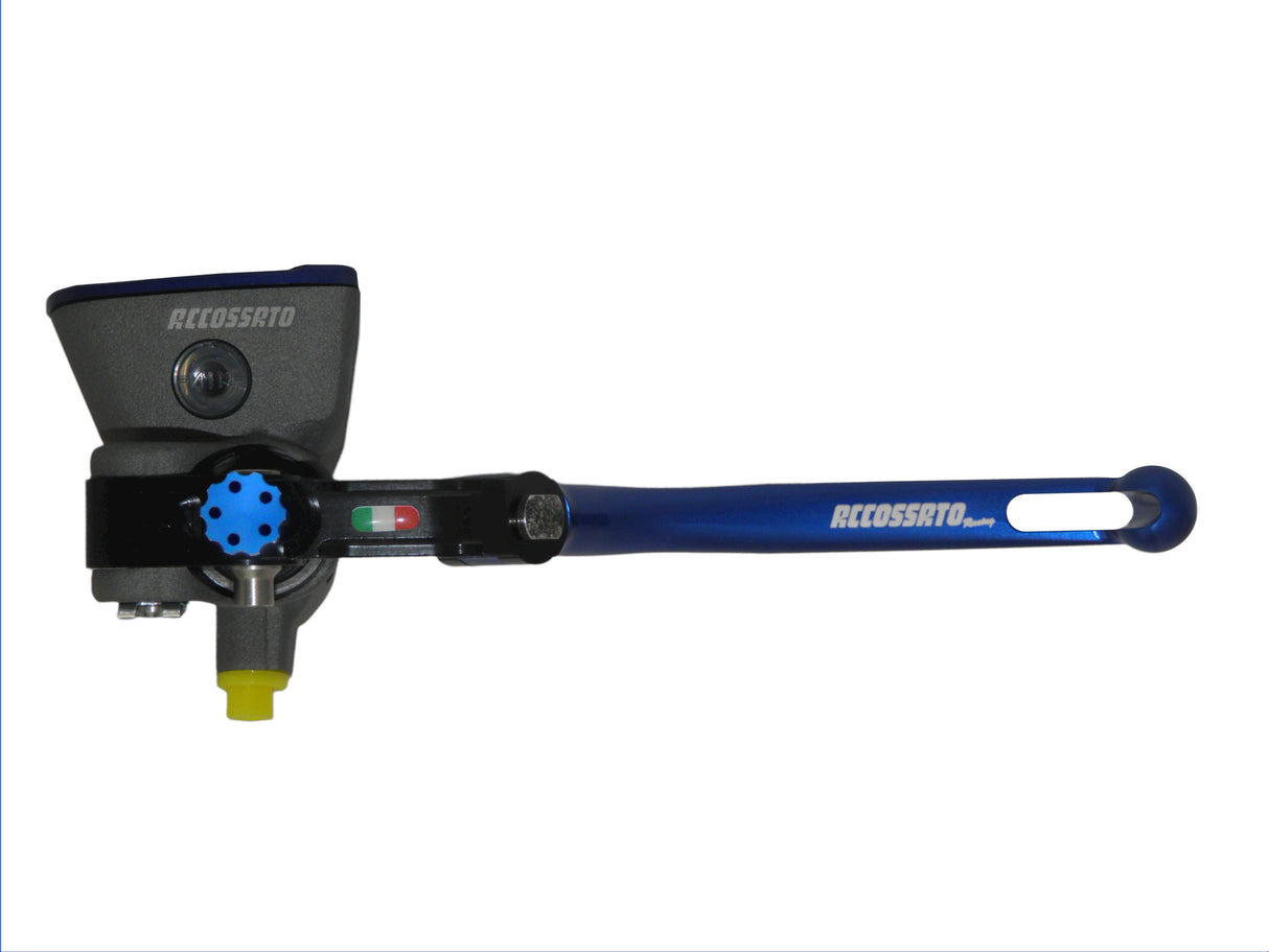 Pompa Frizione Radiale Accossato PRS 16x15-16-17 Con Vaschetta Integrata E Leva Snodata Colorata (Pomello+Leva)