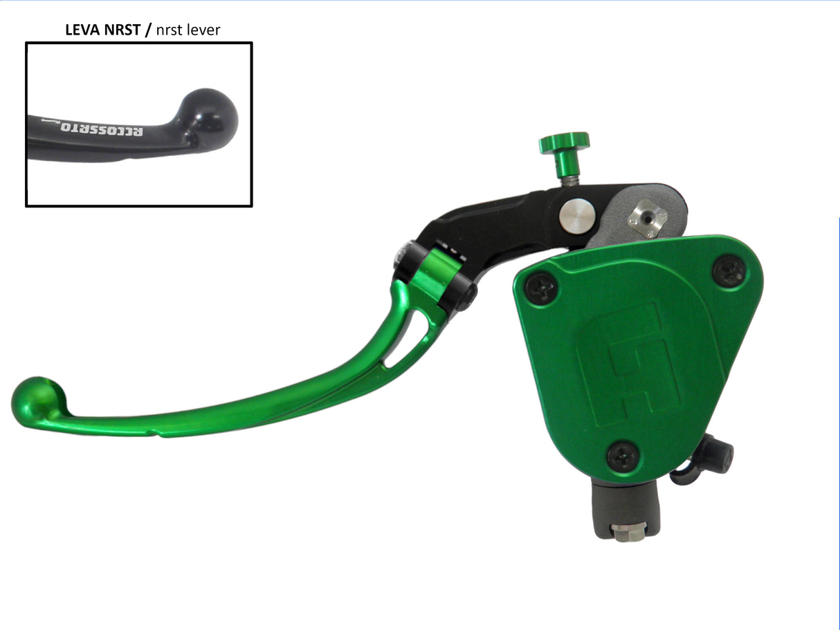 Pompa Frizione Radiale Accossato PRS 16x15-16-17 Con Vaschetta Integrata E Leva Snodata Colorata (Pomello+Leva)