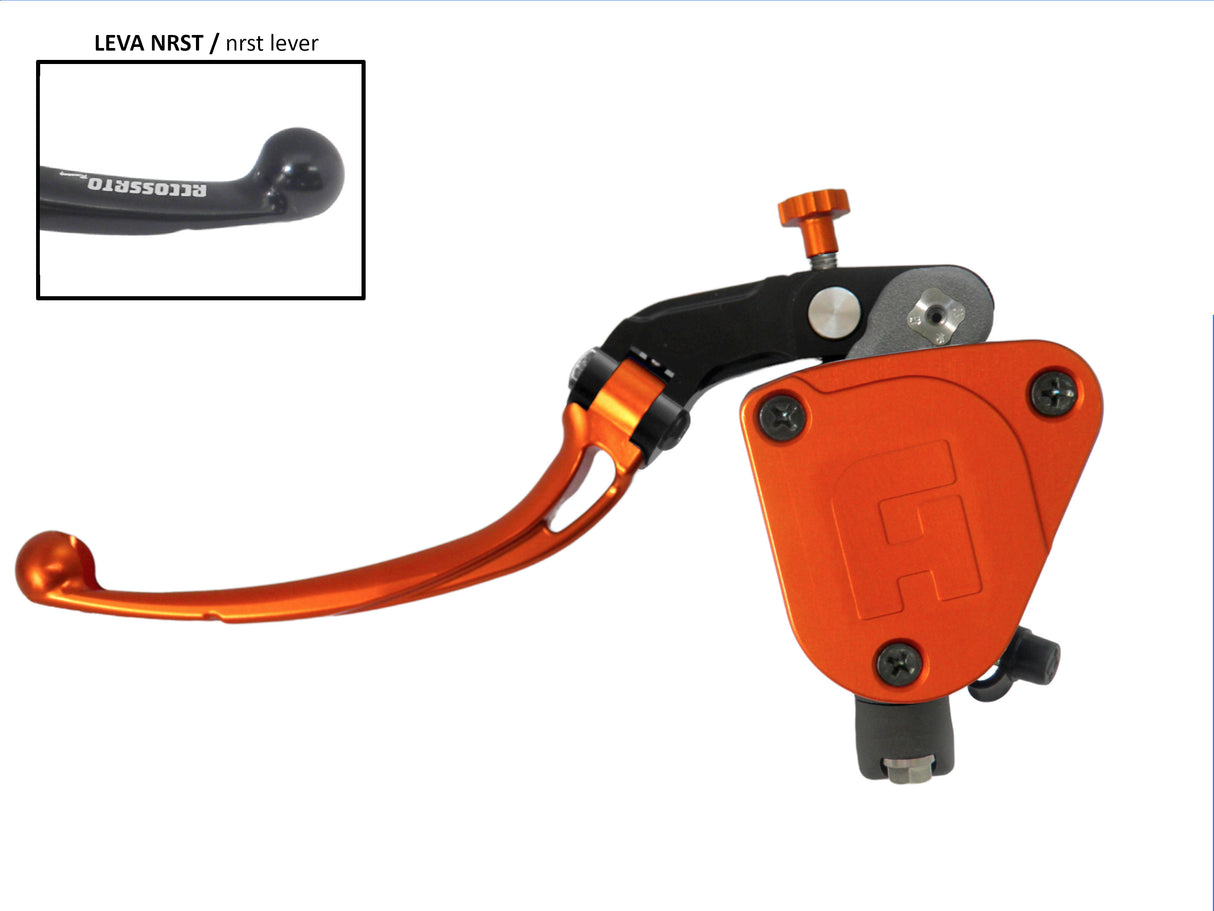 Pompa Frizione Radiale Accossato PRS 16x15-16-17 Con Vaschetta Integrata E Leva Snodata Colorata (Pomello+Leva)