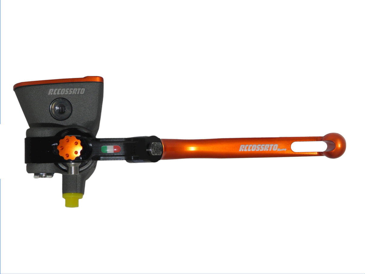 Pompa Frizione Radiale Accossato PRS 16x15-16-17 Con Vaschetta Integrata E Leva Snodata Colorata (Pomello+Leva)