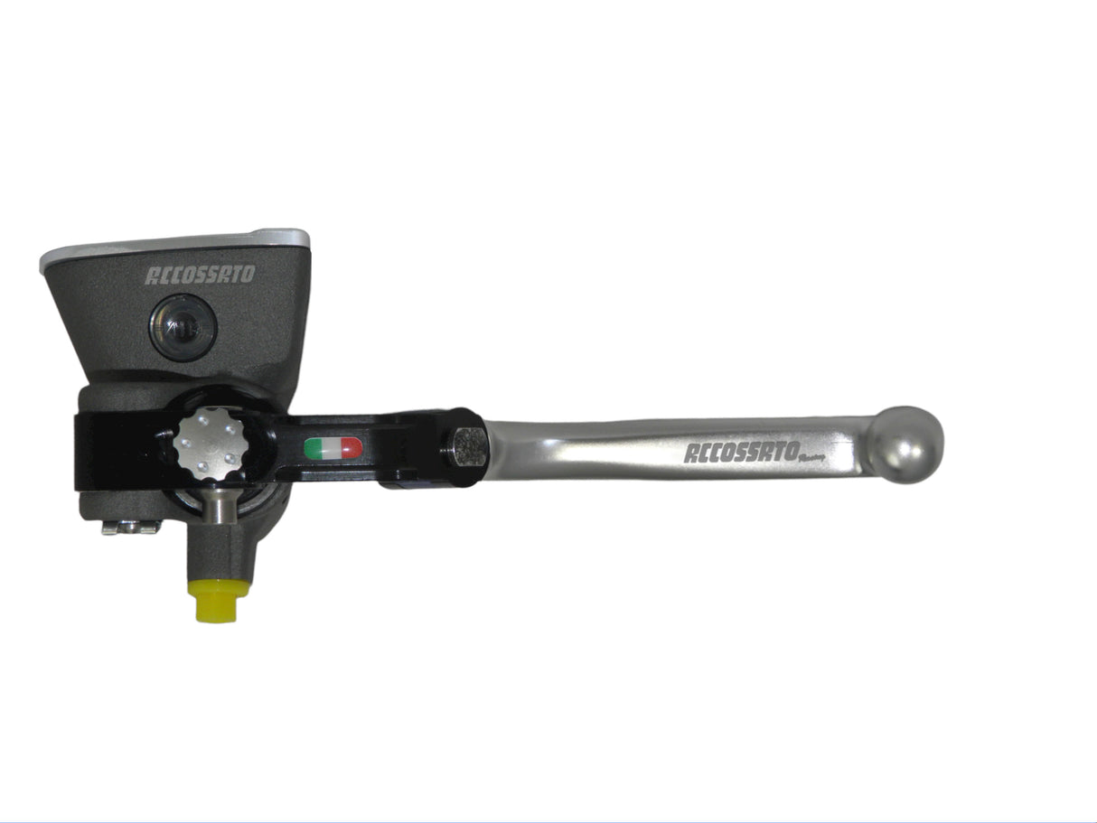 Pompa Frizione Radiale Accossato PRS 16x15-16-17 Con Vaschetta Integrata E Leva Snodata Colorata (Pomello+Leva)