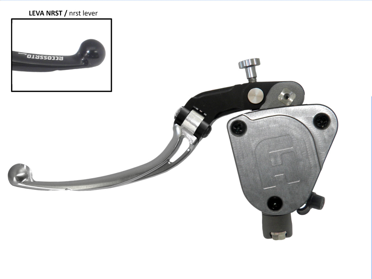 Pompa Frizione Radiale Accossato PRS 16x15-16-17 Con Vaschetta Integrata E Leva Snodata Colorata (Pomello+Leva)