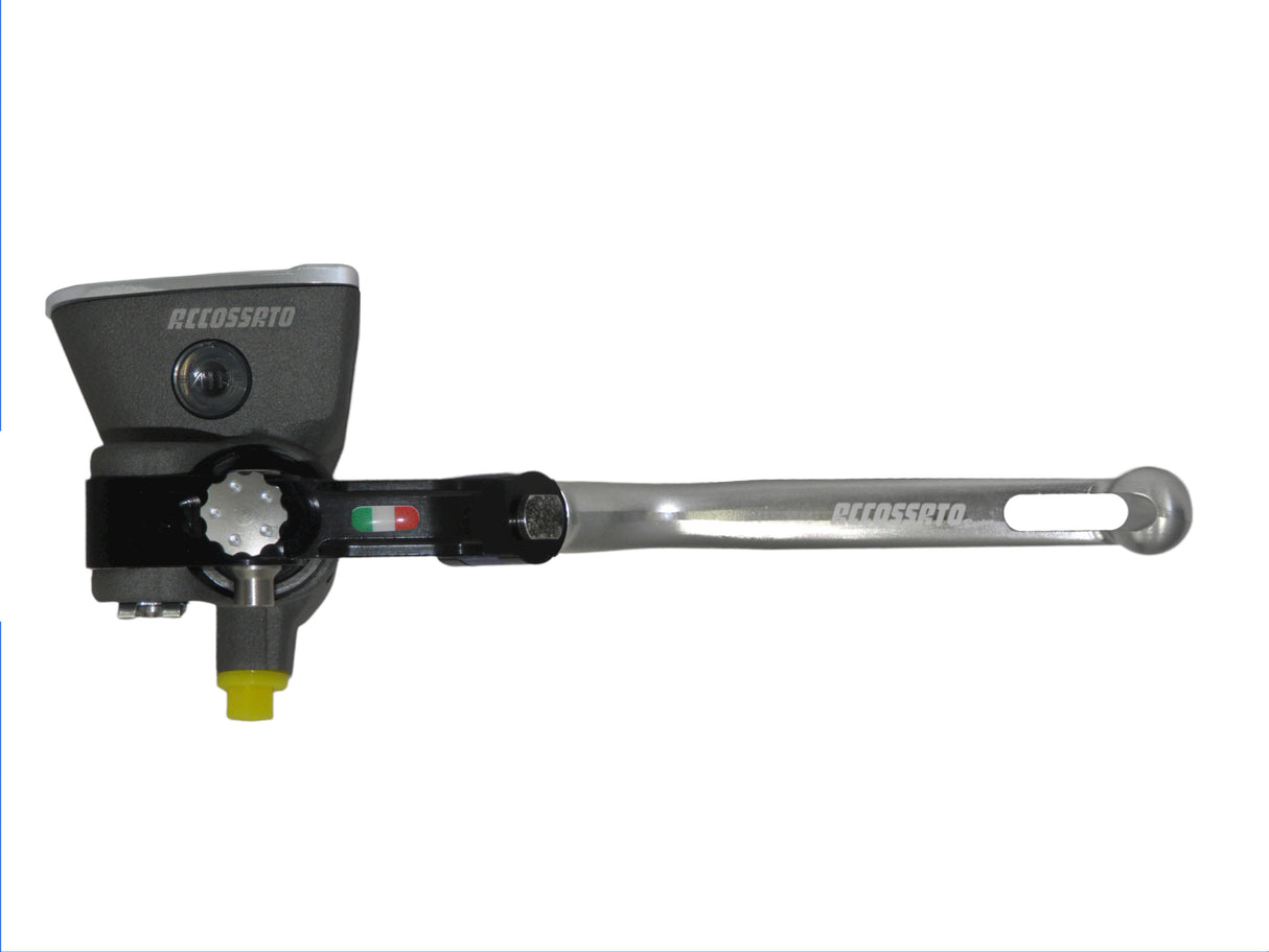 Pompa Frizione Radiale Accossato 16x16 Con Vaschetta Integrata E Leva Snodata Colorata (Pomello+Leva)