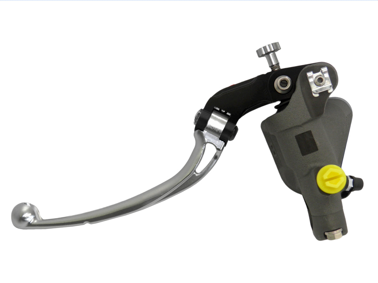 Pompa Freno Radiale Accossato 16x18 Con Vaschetta Integrata E Leva Snodata Colorata (Pomello+Leva)