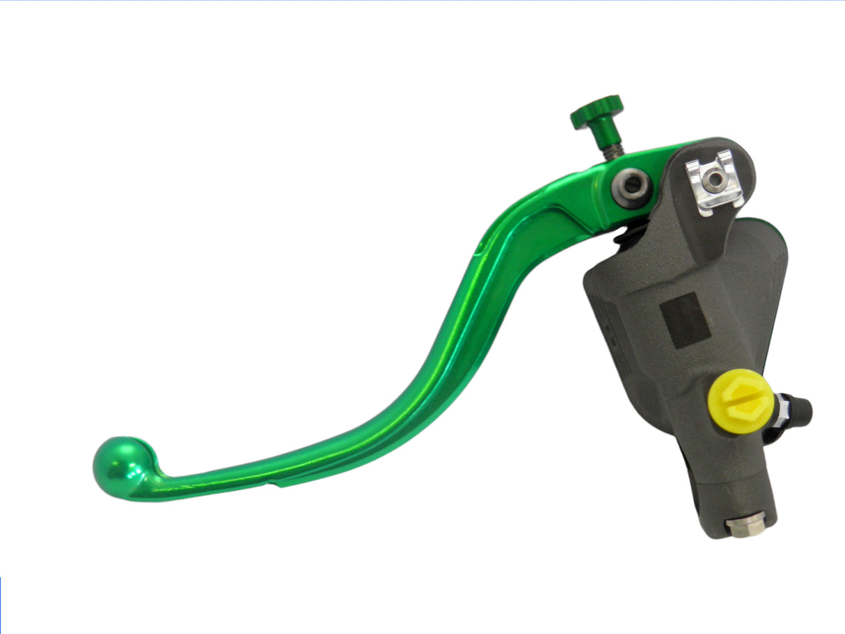 Pompa Freno Radiale Accossato 16x18 Con Vaschetta Integrata E Leva Fissa Colorata (Pomello+Leva)