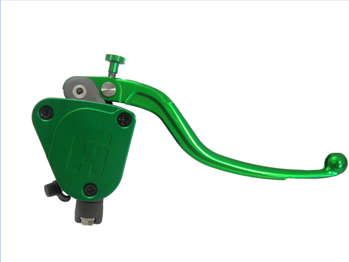 Pompa Freno Radiale Accossato 16x18 Con Vaschetta Integrata E Leva Fissa Colorata (Pomello+Leva)