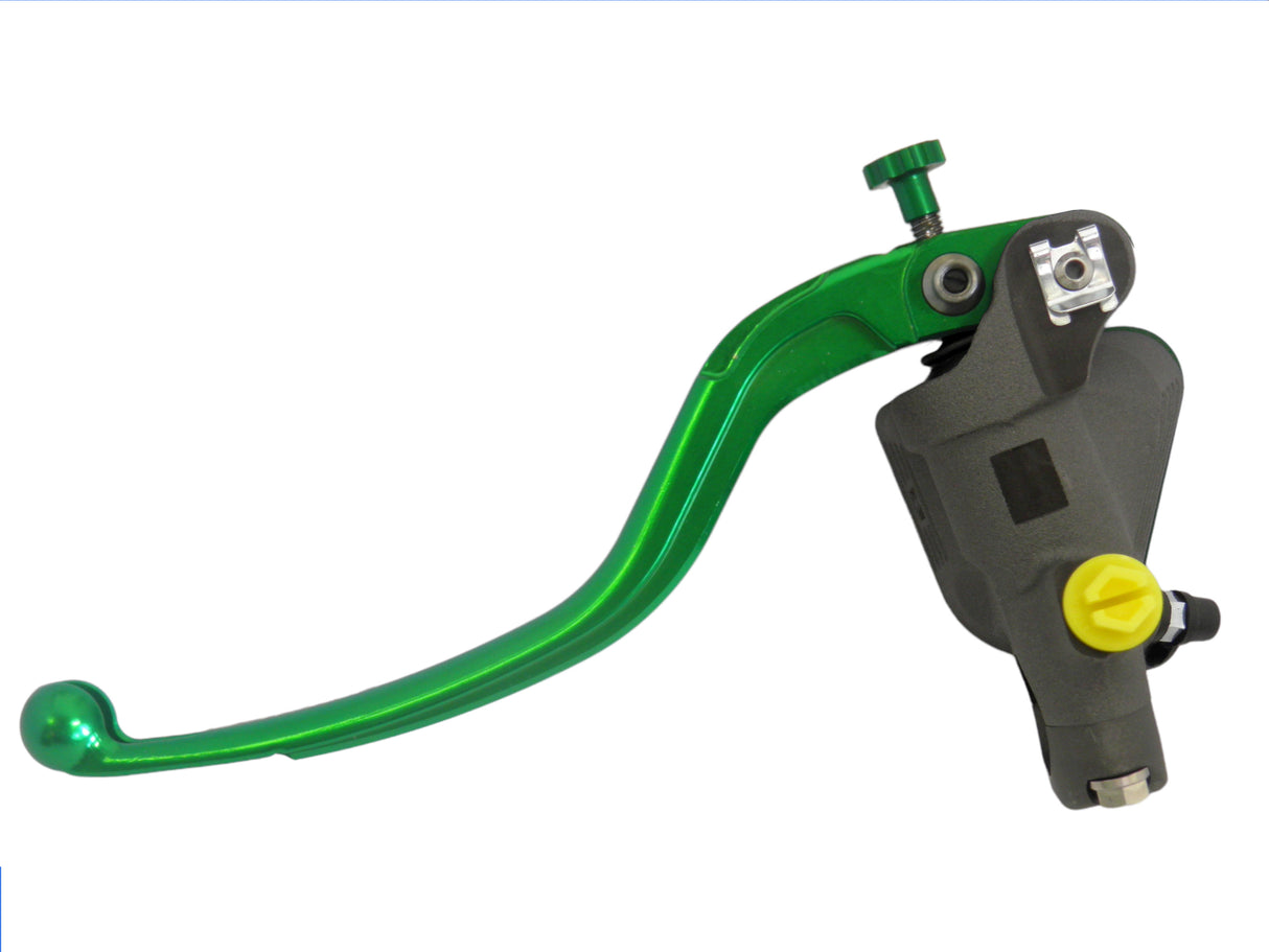 Pompa Freno Radiale Accossato 16x18 Con Vaschetta Integrata E Leva Fissa Colorata (Pomello+Leva)