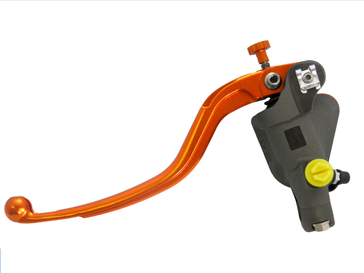 Pompa Freno Radiale Accossato 16x18 Con Vaschetta Integrata E Leva Fissa Colorata (Pomello+Leva)