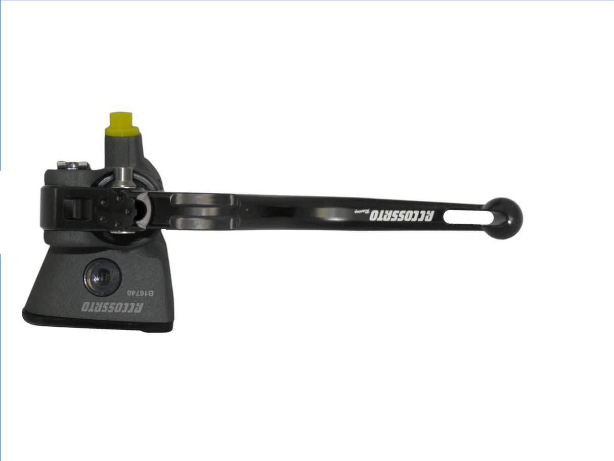 Pompa Freno Radiale Accossato 19x20 Con Vaschetta Integrata E Leva Fissa Colorata (Pomello+Leva)